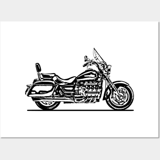 GL1500C F6C Valkyrie Motorcycle Sketch Art Posters and Art